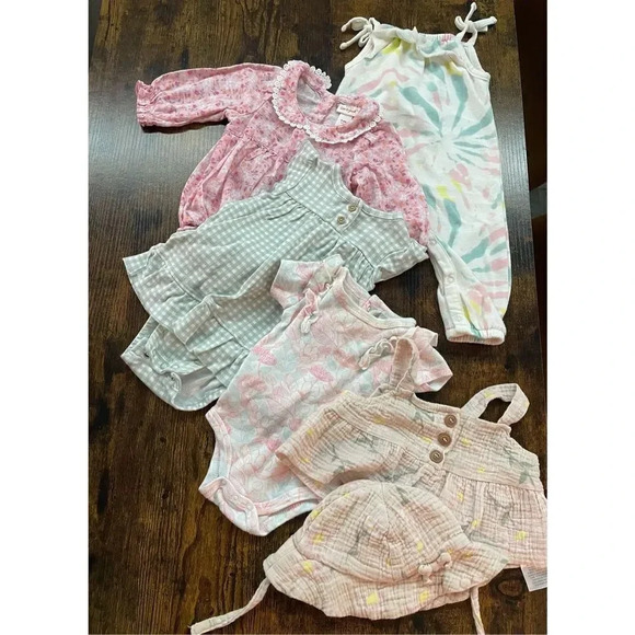 Babygirl 6pcs summer clothes bundle Size 0-3 months - Picture 2 of 13